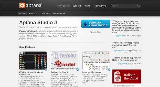 download aptana studio 3 for windows